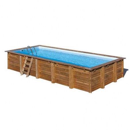 Piscina de madera prefabricada rectangular 800 x 400 cm
