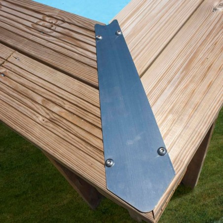 Embellecedores para piscina prefabricada de madera redonda Ø428 x 117 cm